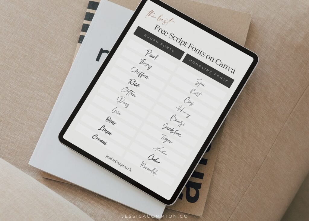 The Best Fonts on Canva: 55+ Elegant Free Script Fonts