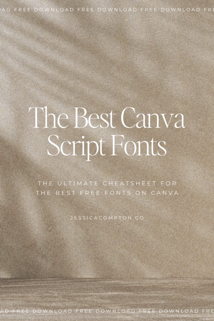 The Best Fonts on Canva: 55 Elegant Free Script Fonts Pin 2